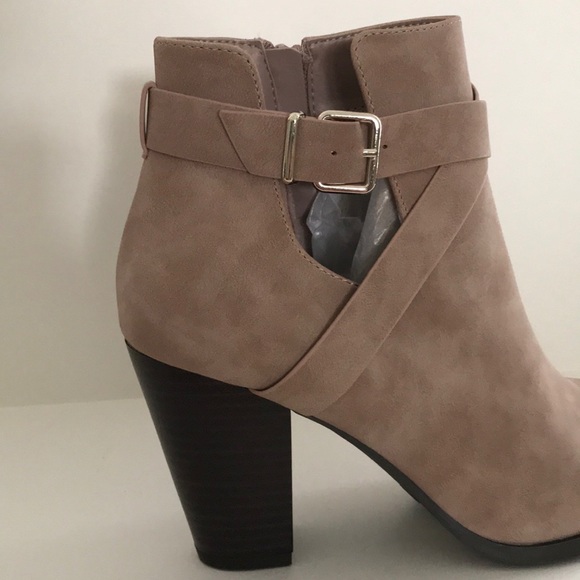 Call It Spring Tecia Tan “Suede” Round Toe Bootie - Picture 6 of 7